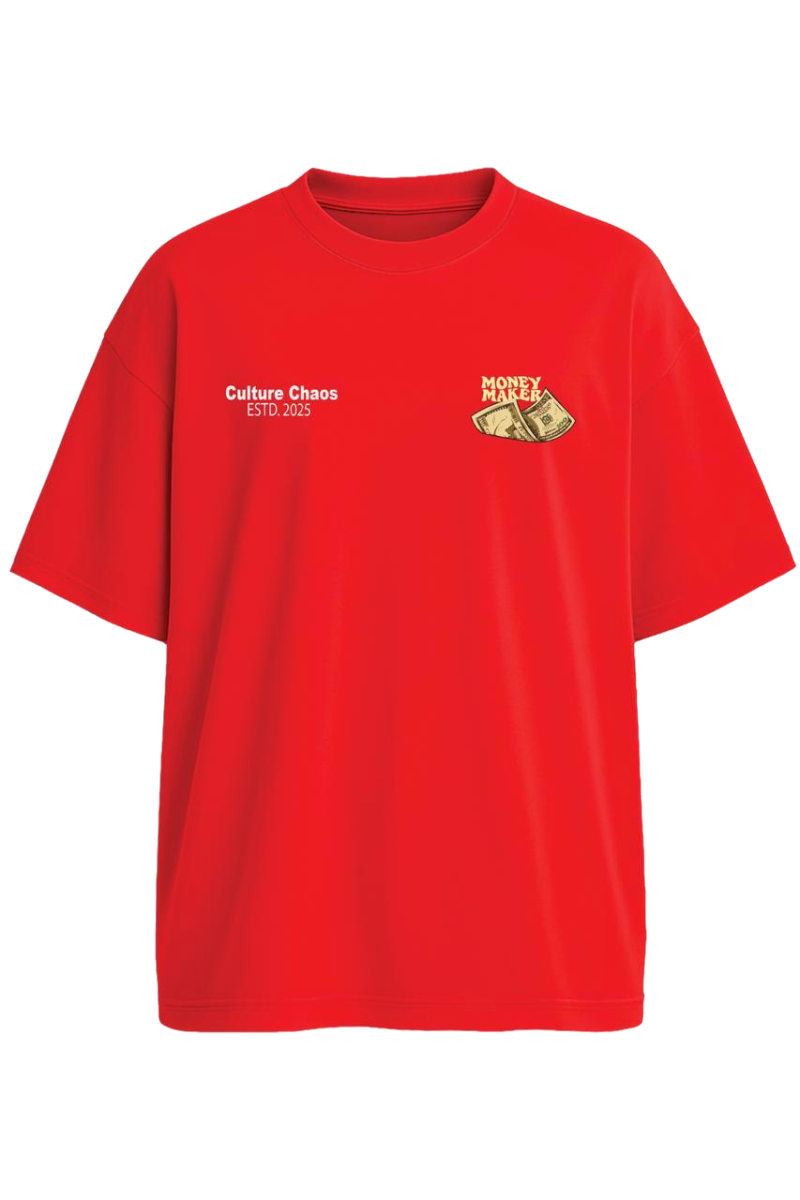 Money Moves Tee – Fire Red